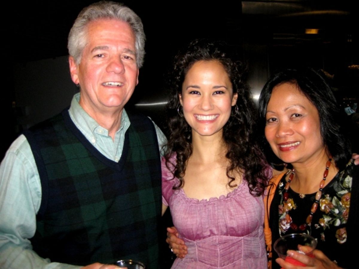 Ali Ewoldt with parents
 at 